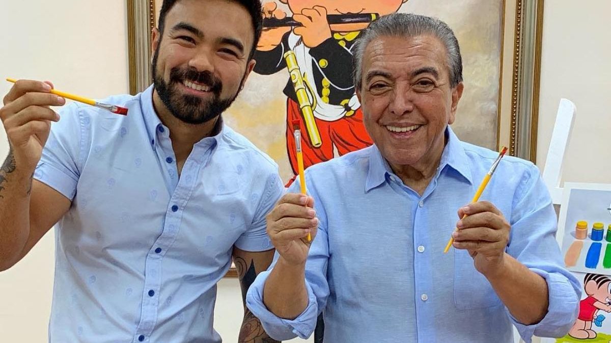 Mauricio de Sousa com seu filho e genro - Reprodução/Instagram/@mauricioaraujosousa