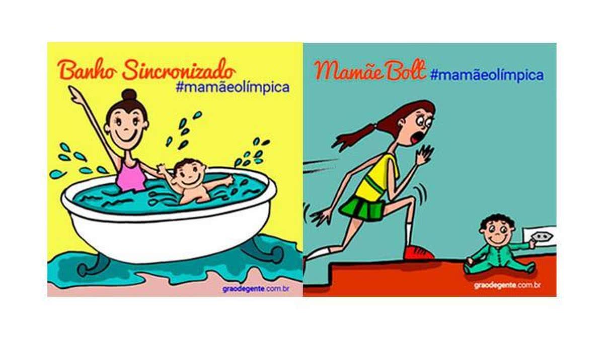 Grão de Gente / Ilustrações série Mamãe Olímpica
