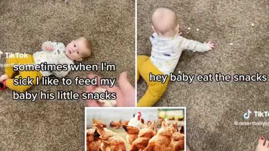 Mãe viraliza ao dizer que alimenta o filho como se fosse uma galinha - Reprodução/New York Post