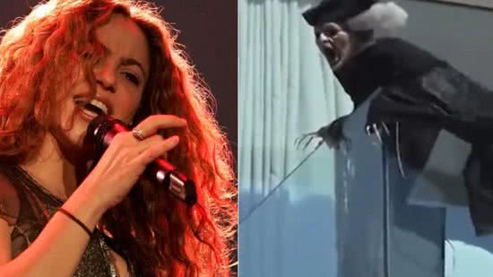 Shakira coloca bruxa assustadora na varanda de casa - Reprodução/Twitter