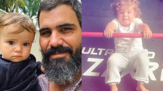 Juliano Cazarré mostra treino pesado ao lado da filha de 2 anos, Maria Guilhermina - Reprodução/Instagram