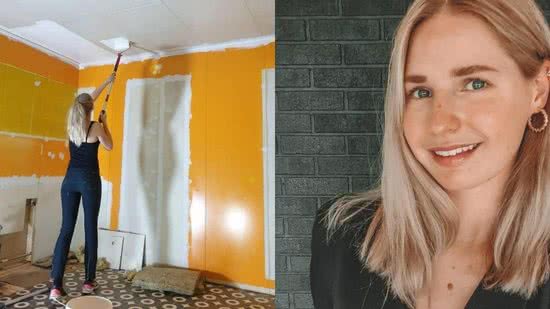 Mãe solo reforma casa para morar com o filho. Este é o antes e depois do banheiro - Reprodução/ Instagram/ @aneelizabeth