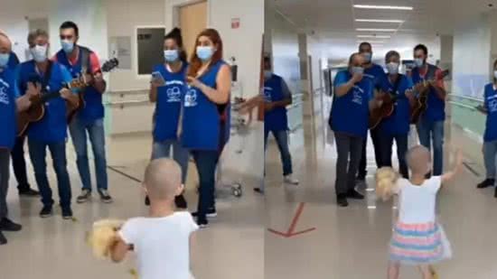 Menina de 4 anos se cura de câncer e comemora cantando ‘Let It Go’ com equipe médica - reprodução Instagram