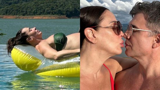 Imagem Jarbas Homem de Mello mostra momento romântico com Claudia Raia em dia de piscina