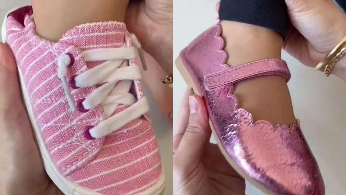 Mãe revela truque para comprar sapato - Reprodução/ Tik Tik