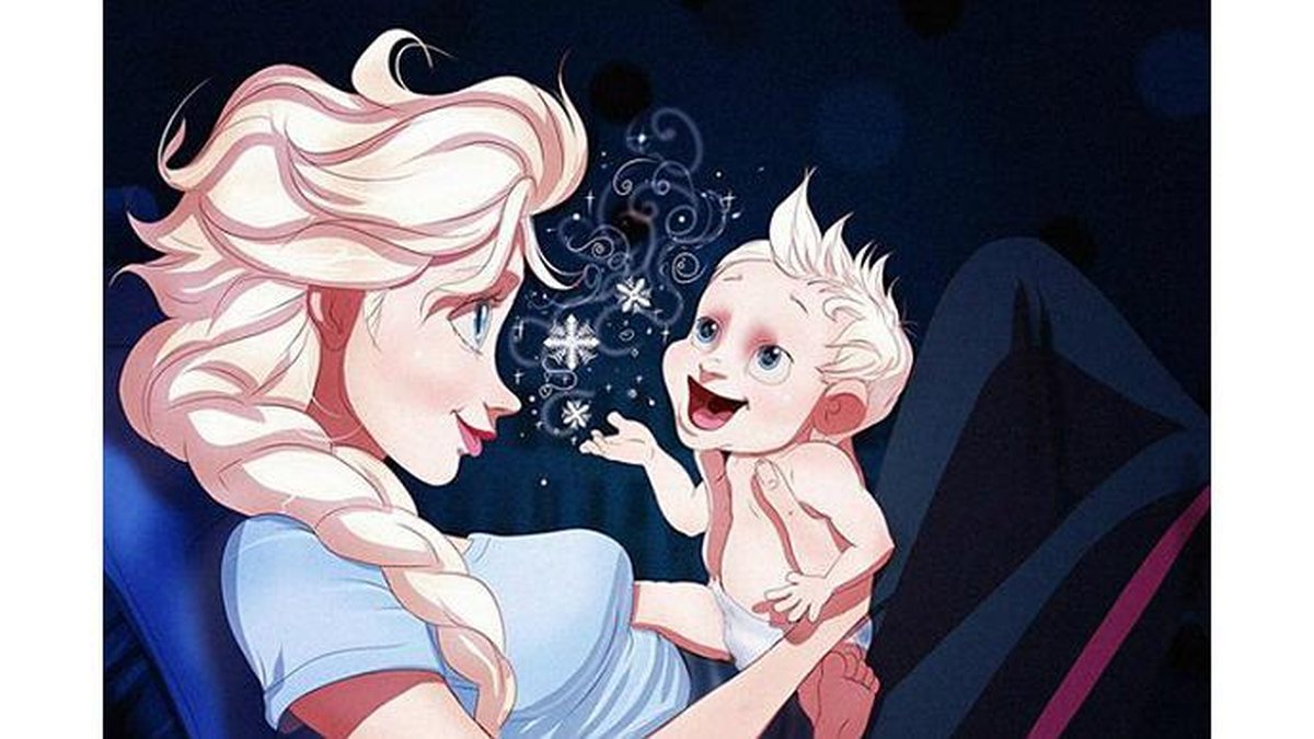 Aurora foi ilustrada dando à luz (Ilustração: Isaiah Stephens)  - Aurora foi ilustrada dando à luz (Ilustração: Isaiah Stephens)