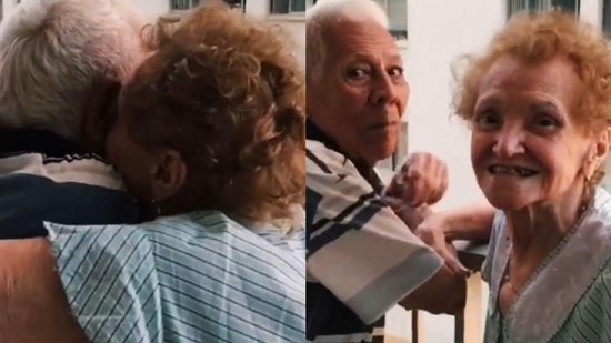 Os avós estavam se declarando um para o outro - Reprodução/Instagram @giuinhaquite