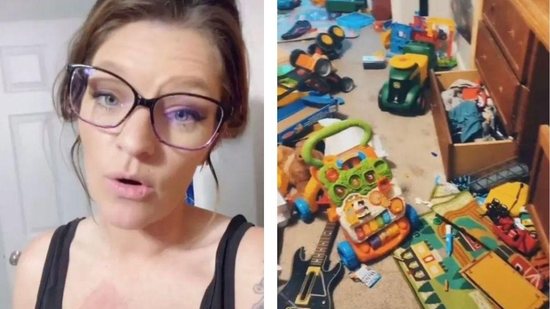 Mãe gera polêmica após jogar fora brinquedos do filho de 5 anos porque ele não limpou o quarto - reprodução TikTok