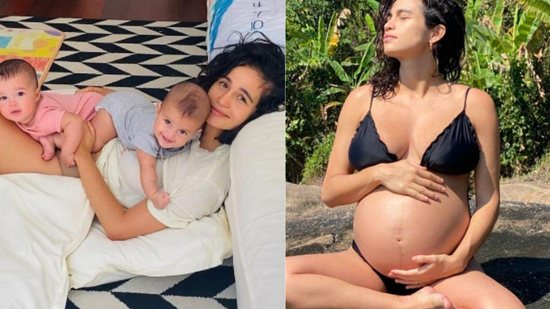 Nanda Costa com as filhas gêmeas - Reprodução/ Instagram