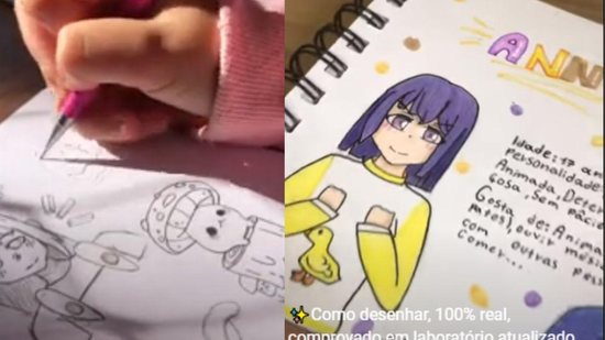 Menina cria canal para mostrar desenhos para outras pessoas - Reprodução/Youtube