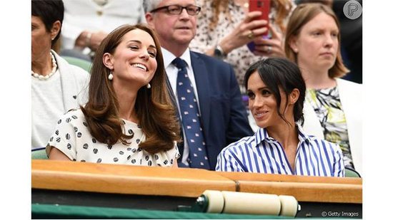 Na foto, a duquesa de Cambridge, Kate, e a duquesa de Sussex, Meghan - Getty Images