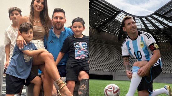 Família do Messi - Reprodução/Instagram @leomessi e @antonelaroccuzzo