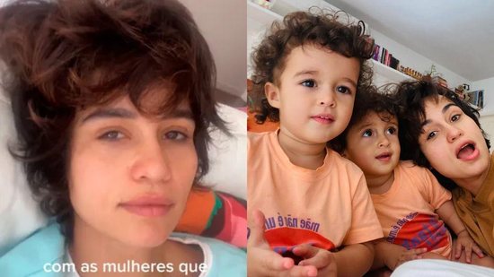 Nanda Costa com a esposa e as filhas - Reprodução/ Instagram
