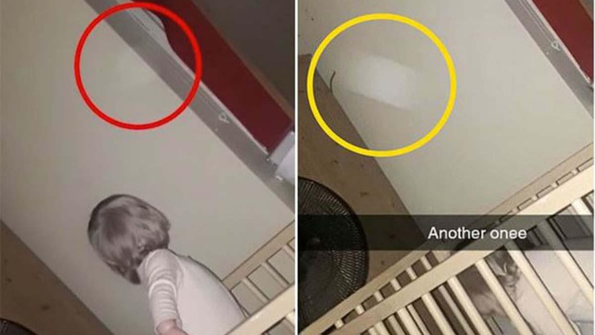 A mulher publicou os vídeos da interação da criança com uma mancha na parede no Instagram - reprodução / Instagram