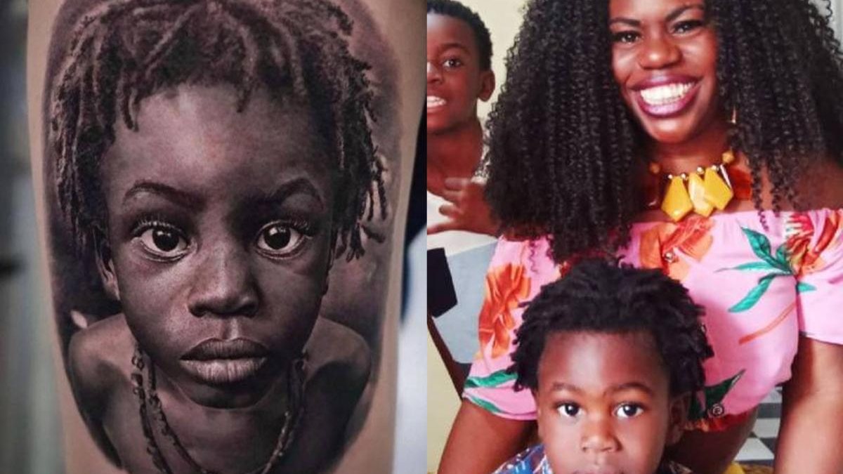 Mãe de menino de 4 anos pensa em pedir remoção de tatuagem com o rosto do filho realizada sem autorização - Reprodução/Instagram