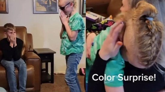 Menino se emociona ao enxergar cores pela primeira vez - Reprodução/Instagram
