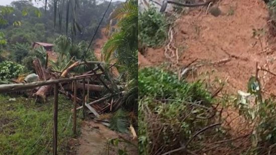 Mãe e cinco filhos não resistem após deslizamento de terra em Paraty - reprodução/Twitter
