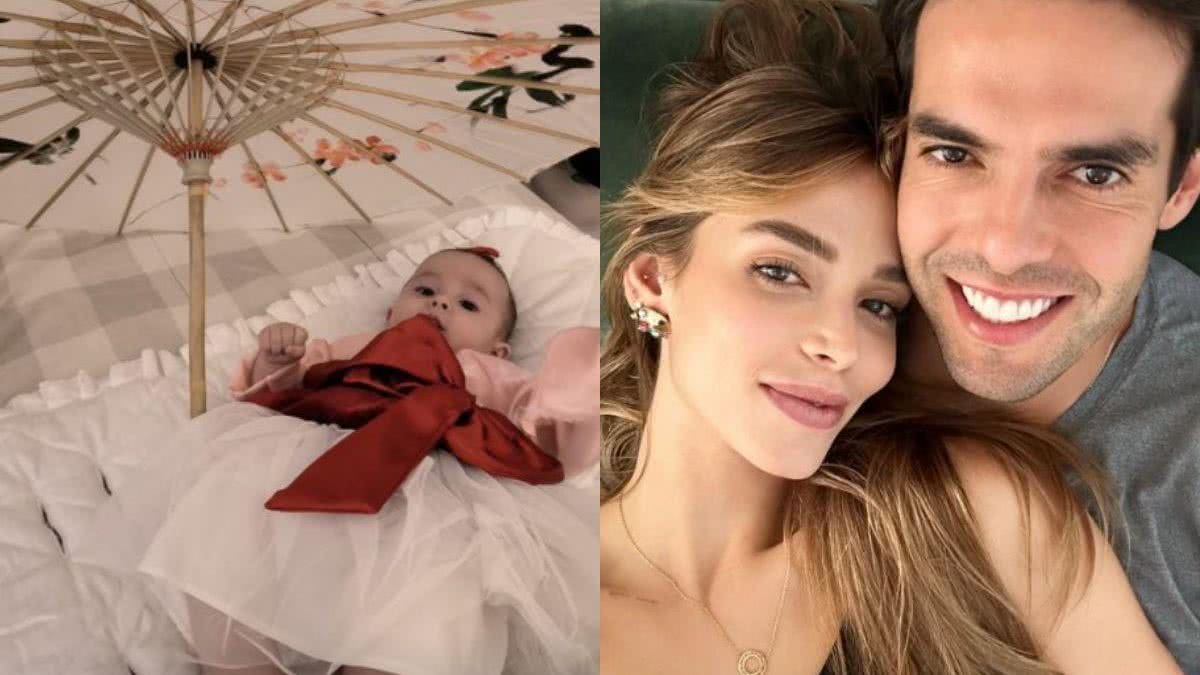 Kaká e Carol celebraram mais um mês da caçula Sarah - Reprodução/ Instagram