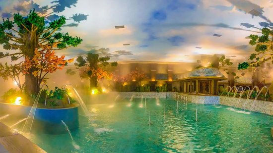 Os visitantes poderão se deliciar nas piscinas climatizadas durante o ano todo! - Reprodução/ Divulgação/ Acquamotion
