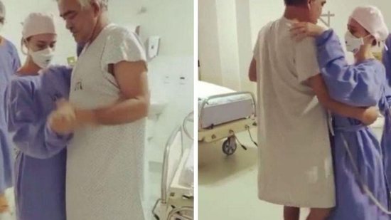 Homem vence covid-19 após 94 dias internado e comemora dançando forró no hospital - reprodução Razões para Acreditar