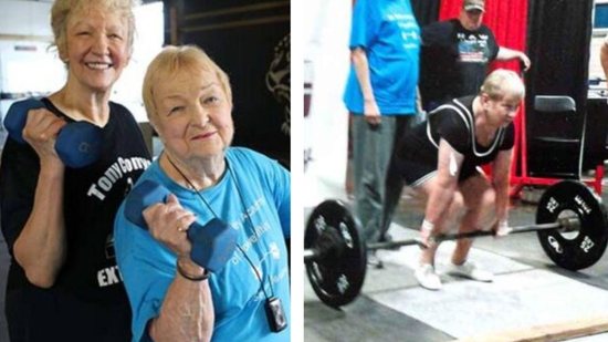 Avó de 100 anos bate recorde mundial de levantamento de peso - reprodução GNN
