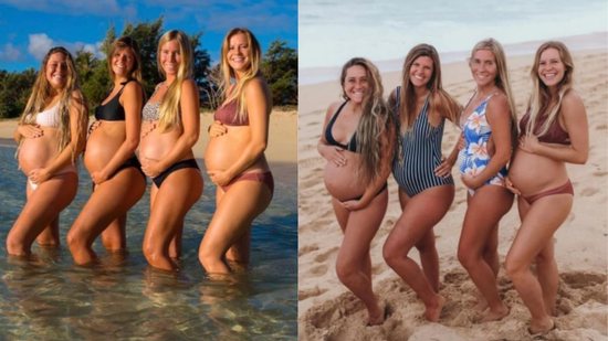 Quatro melhores amigas engravidam ao mesmo tempo – duas vezes - Reprodução/Instagram