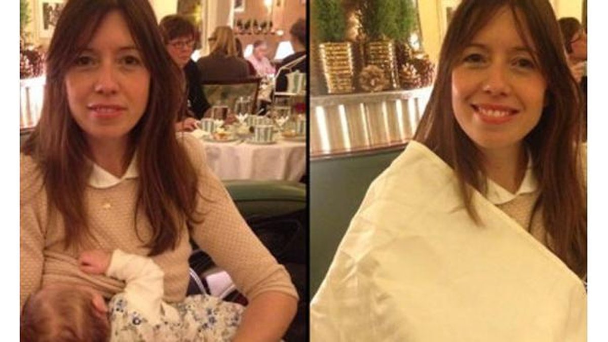 Imagem Mulher é obrigada a cobrir bebê enquanto amamenta em hotel de luxo em Londres