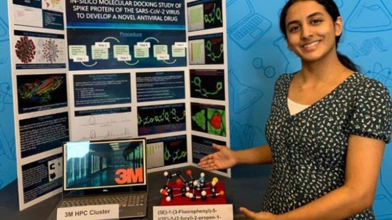 Com apenas 14 anos ela ajudou inúmeros cientistas - Reprodução/ Desafio Jovem Cientista 3M