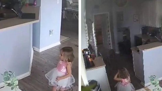 Vídeo mostra menina de 4 anos salvando família de incêndio na casa - reprodução YouTube