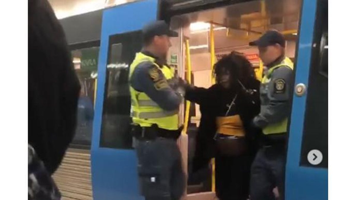Além de retirar a mulher do metrô os seguranças a machucaram (Foto: Reprodução / Instagram 