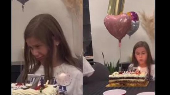 Menina apaga a vela do aniversário da irmã mais velha - Reprodução/ Instagram