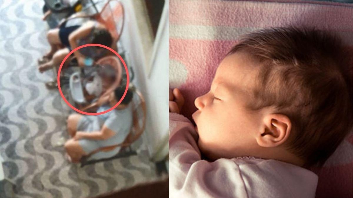 Vídeo mostra funcionárias da creche batendo em bebê de 5 meses (foto: reprodução/video)