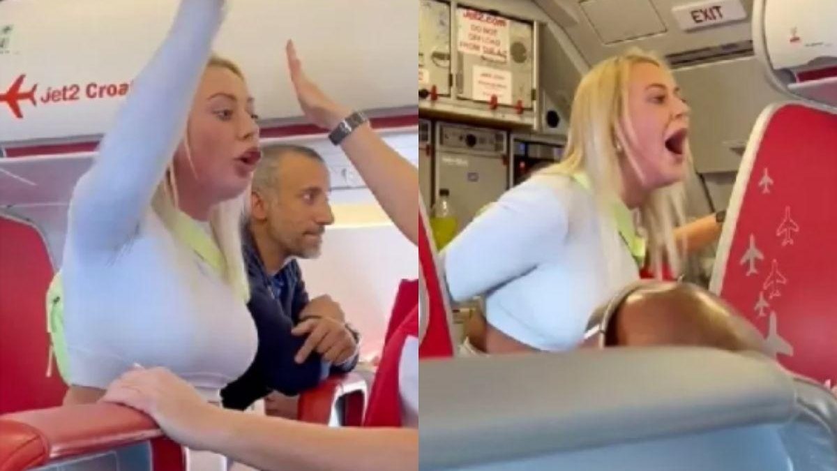 Vídeo mostra mulher agredindo tripulação de voo por se irritar com choro dos bebês durante viagem - Reprodução / YouTube / An Article