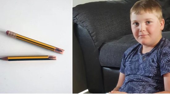 Menino quebra lápis na escola e mãe recebe conta - Reprodução/ Metro