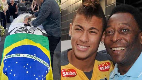 Pai de Neymar no velório de Pelé - Reprodução/ Instagram