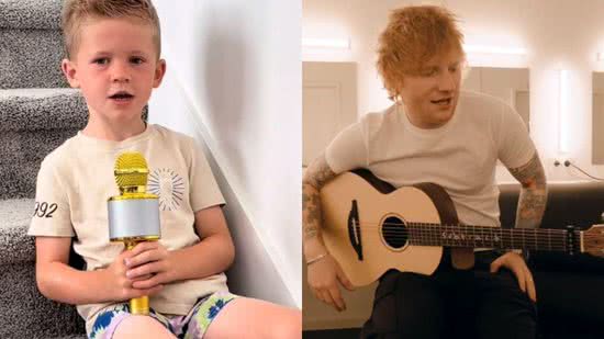Fã de Ed Sheeran recebe presente do cantor após convidá-lo para seu aniversário de 6 anos - Reprodução/ Redes Sociais