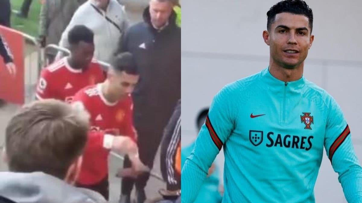 Cristiano Ronaldo deu um tapa no celular de um menino, após a derrota do time - Reprodução/Instagram