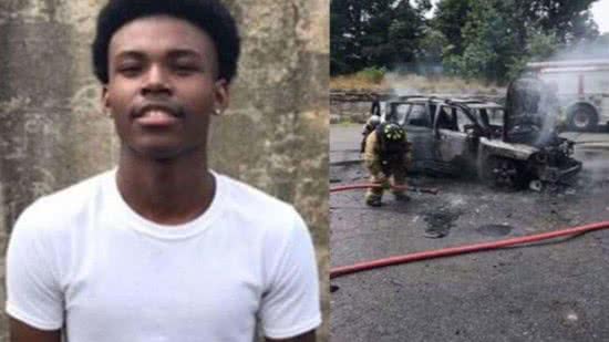 O adolescente se aproximou do carro mesmo com medo de explosão - Waterbury Police Department
