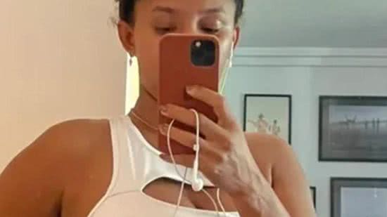 Jéssica Ellen mostra como está a barriga de oito meses de gestação - Reprodução/Instagram