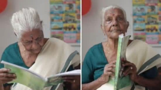 Idosa de 104 anos aprende a ler e escrever e comemora nota alta em prova de alfabetização - reprodução BBC