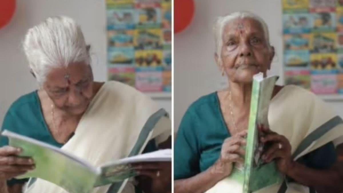 Idosa de 104 anos aprende a ler e escrever e comemora nota alta em prova de alfabetização - reprodução BBC