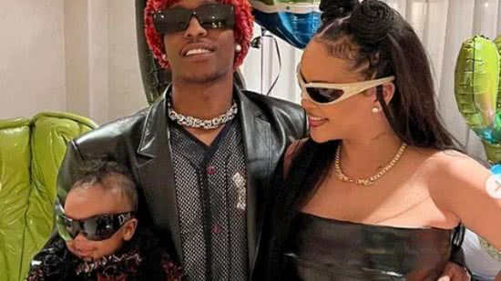 A$AP Rocky e seu filho com Rihanna, RZA Athelston Mayers - Reprodução/ Instagram