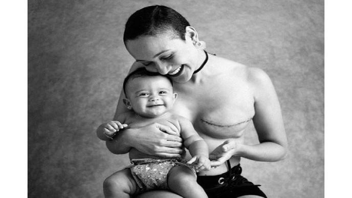 Mãe lutou contra o câncer durante a gestação - Reprodução/ Instagram @cancergestacionaltemcura