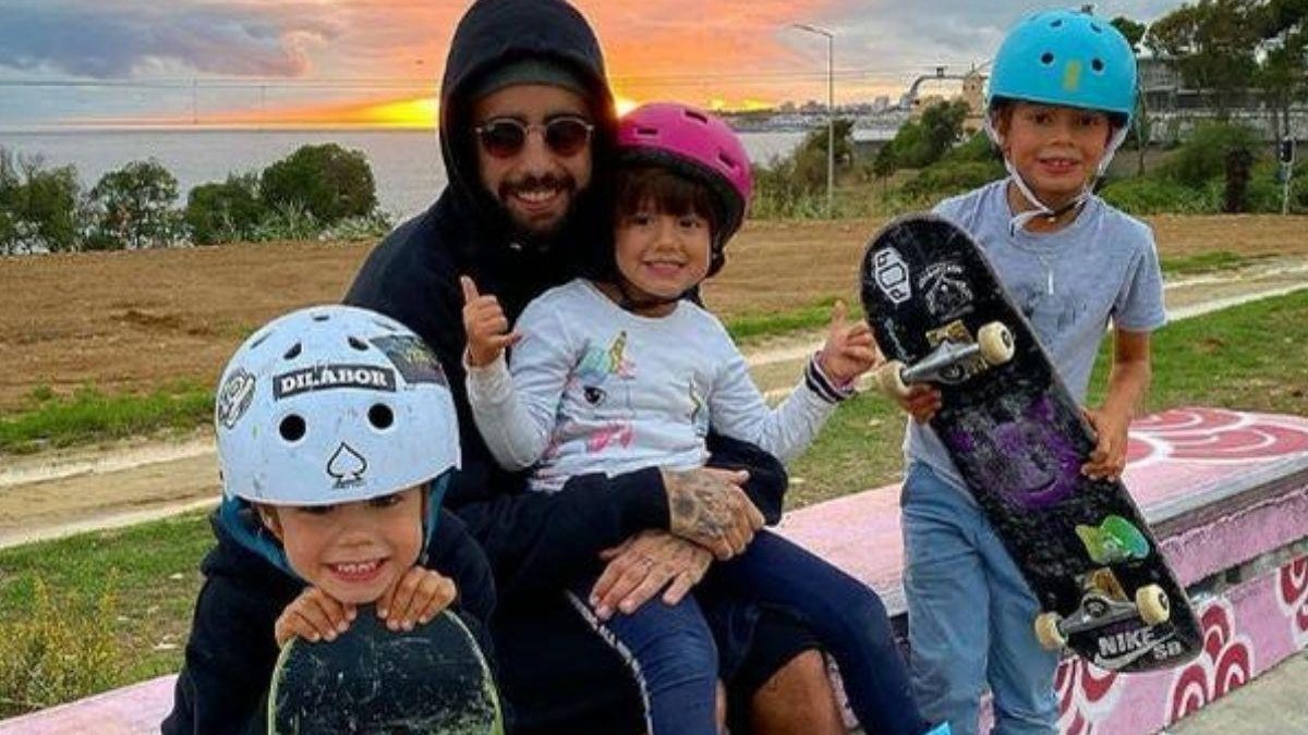 Pedro Scooby com os filhos - Reprodução/ Instagram