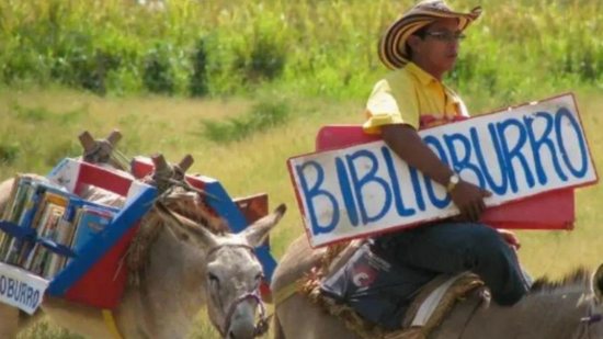 Professor viaja em cima de um burro por horas para garantir acesso à leitura para crianças que moram longe - Reprodução / Instagram / @edicoesolhodevidro