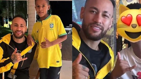 Neymar ao lado dos filhos de Mumuzinho - Reprodução/ Instagram