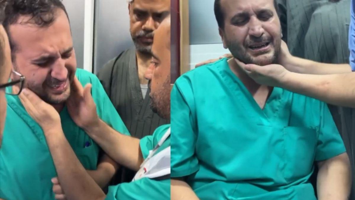O doutor palestino Fadi Khoudari, que trabalha atendendo pacientes que chegam ao trauma no Hospital Shifa, recebeu os corpos do pai e dos irmãos - Reprodução/Instagram