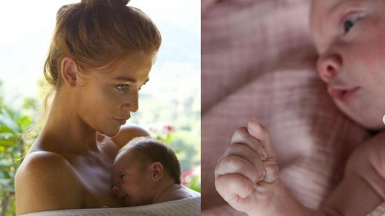 Montagem Cintia Dicker e Aurora - Cintia Dicker vem compartilhando momentos da maternidade 9foto: Reprodução/ Instagram)