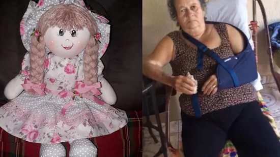Artesã produz bonecas para pagar o tratamento do filho e atualmente também precisa de renda para auxiliar os gastos da fratura do ombro da mãe - Reprodução/TV Anhanguera