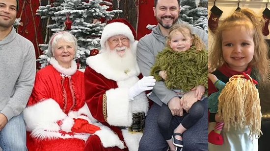 Os pais disseram a verdade à menina sobre o Papai Noel - Reprodução/ Daily Mail